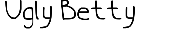 Ugly Betty font preview